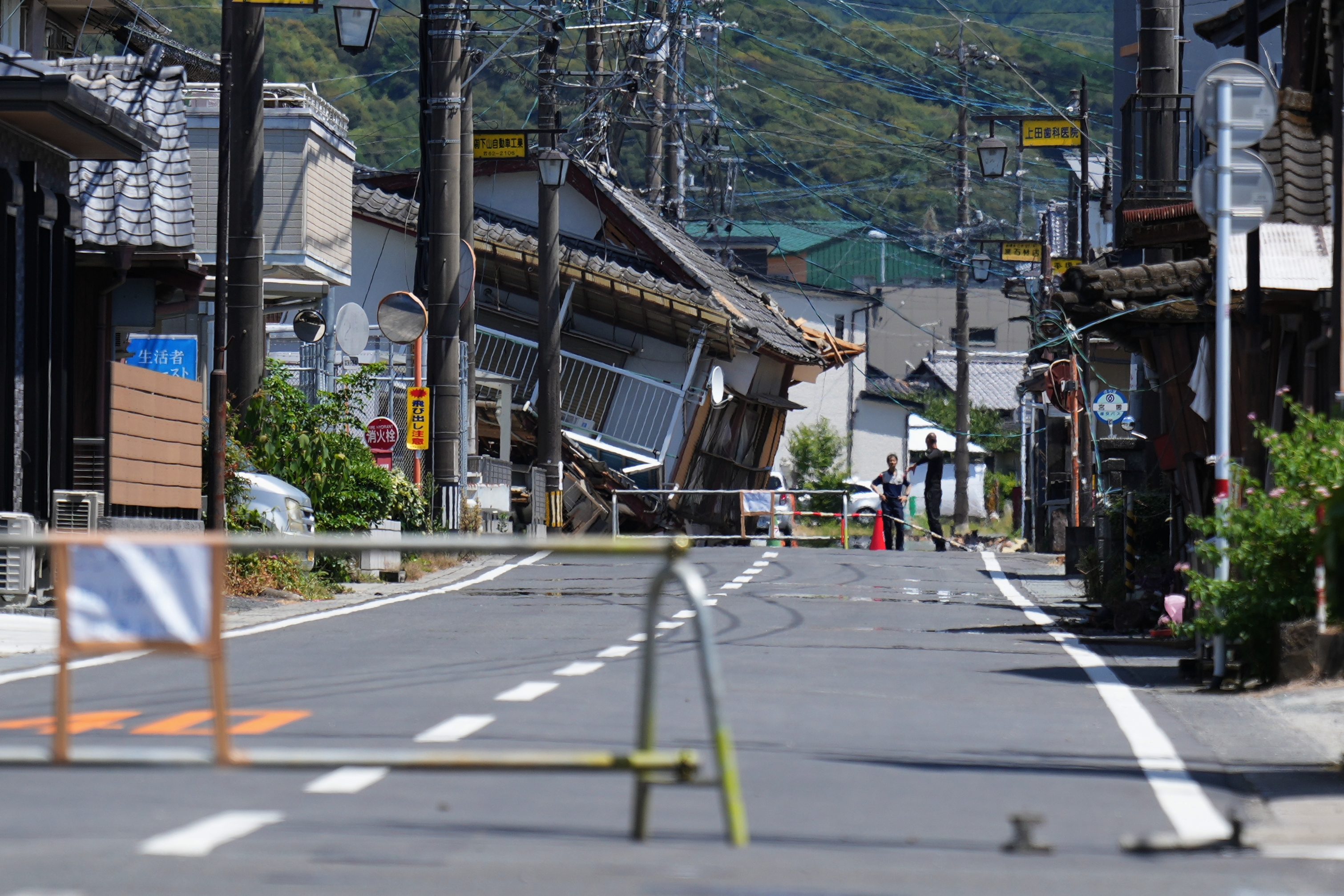 熊本強震災區。(AP)