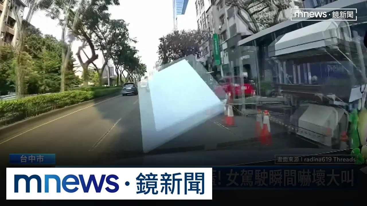 天外血滴子砸轎車引擎蓋！　女駕駛瞬間嚇壞大叫