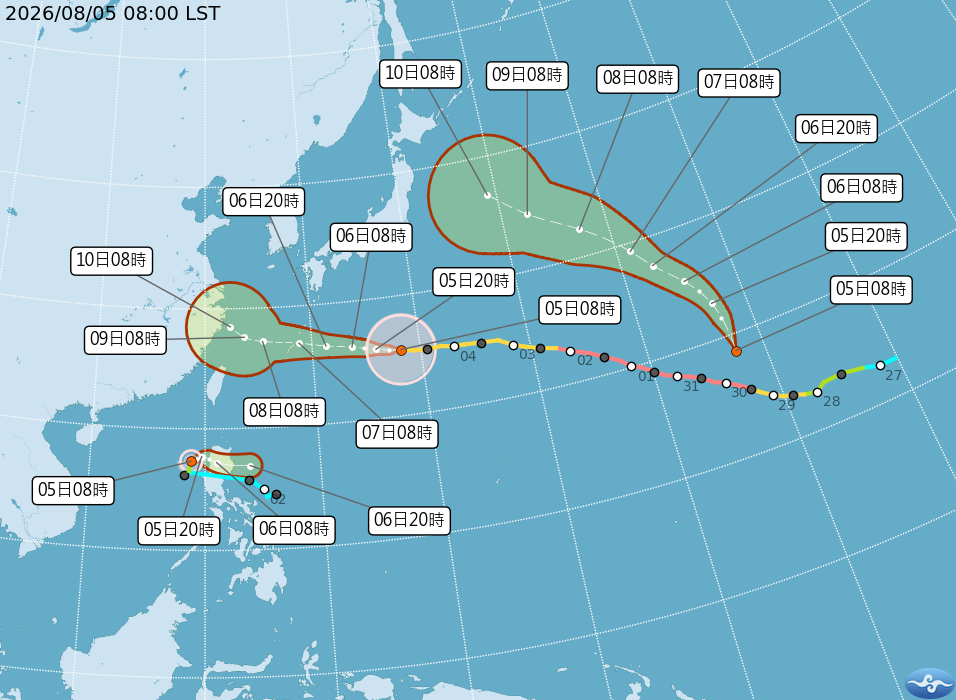「昌鴻」將報到！西太平洋形成三颱鼎立　白海豚最新路徑曝光