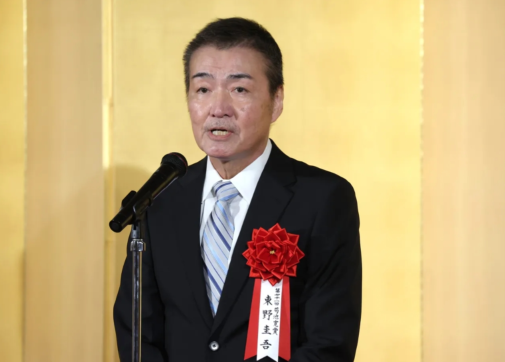 東野圭吾3年前在東京獲頒菊池寬獎。(路透)
