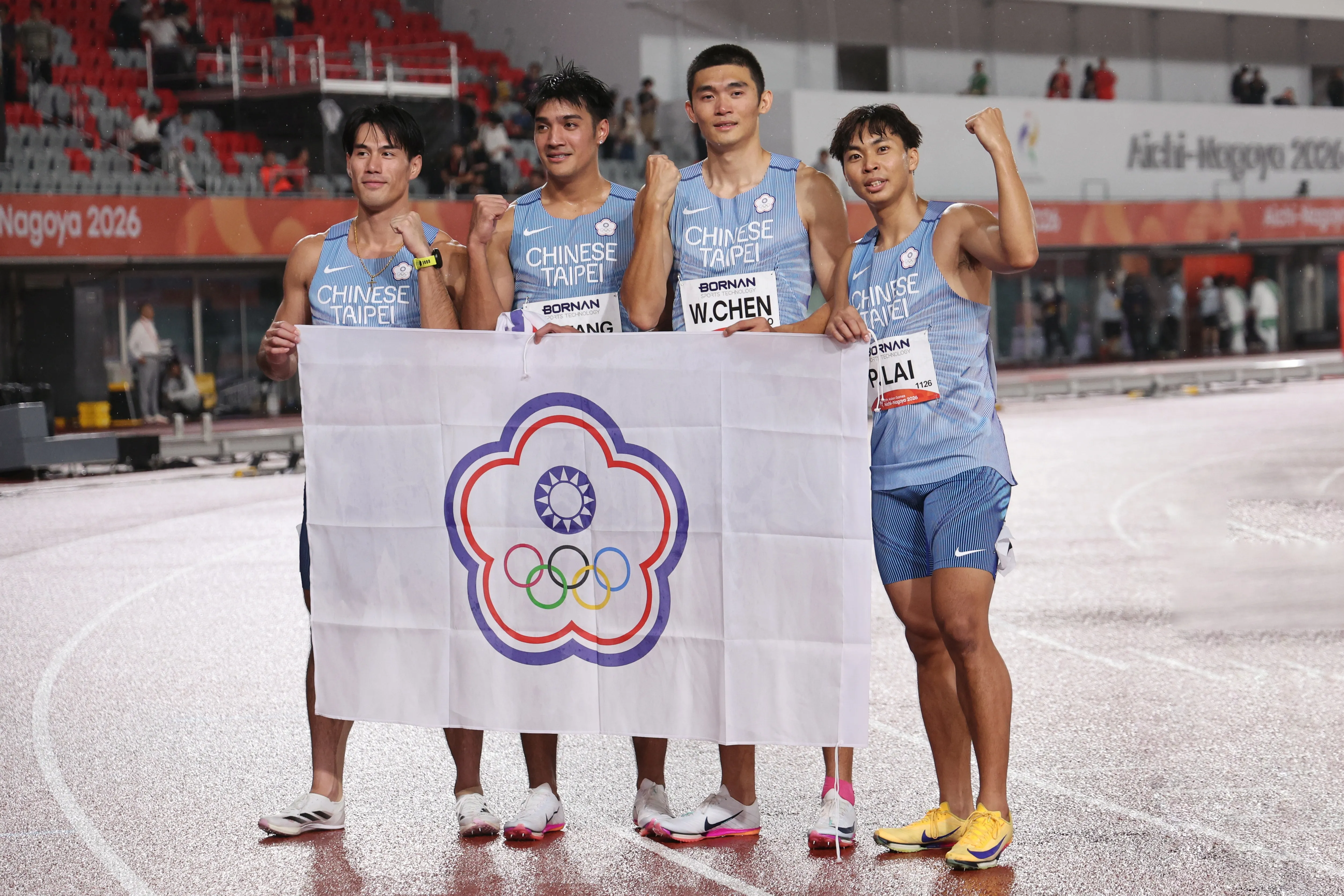 名古屋亞運／楊俊瀚帶領男子4X100接力勇奪銀牌　38秒32再破全國紀錄