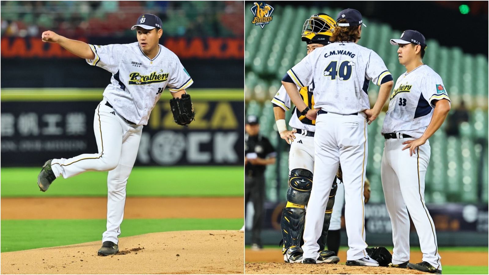 鄭浩均昨日先發投不滿4局,還疑因配球問題鬧脾氣。(翻攝兄弟Fans Club臉書)