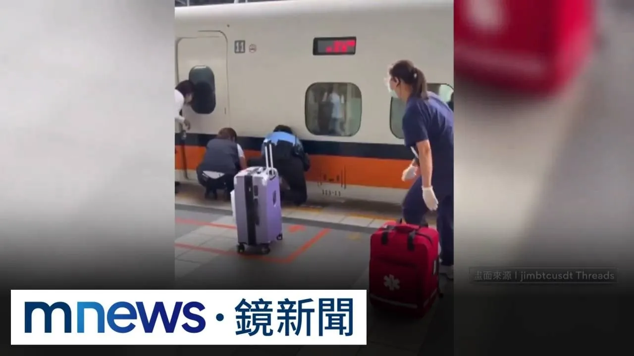 高鐵列車進站中　旅客突頭暈站不穩落軌