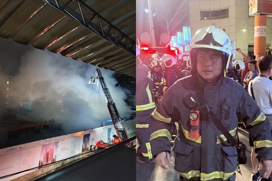 北市大安工地深夜竄火「燒到天亮」百人輪流灌救　義消議員：起火點在地下室