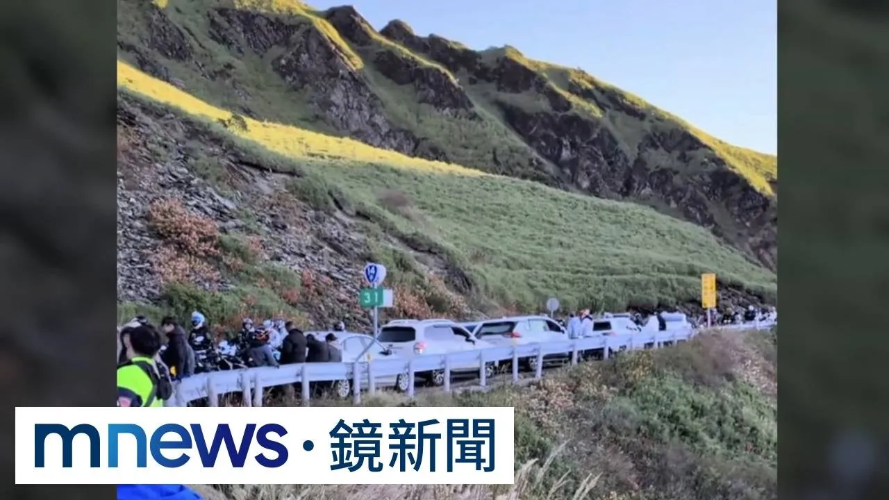 國慶連假武嶺塞爆！賓士臨停占車道　下山車流大打結