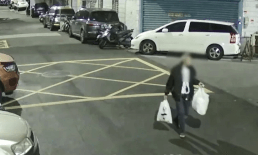 游男24日清晨提兩大袋衣服到自助洗衣店,竟在店內猥褻DIY。(翻攝畫面)