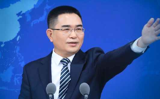 針對台籍一貫道教徒在中國遭拘禁一事,中國國台辦發言人陳斌華27日並未正面證實。(取自國台辦微博)