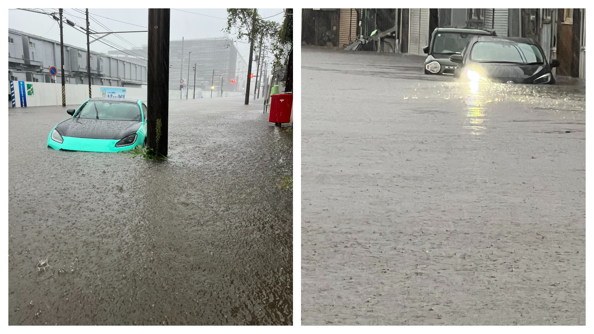 颱風「杜鵑」挾豪雨重創日本關東地區!神奈川縣與千葉縣因接連發生土石崩落,造2死4失聯;關東及伊豆群島出現破紀錄大雨,接連發生土石災害及河川氾濫。(翻攝自X@hokkori_buzz)
