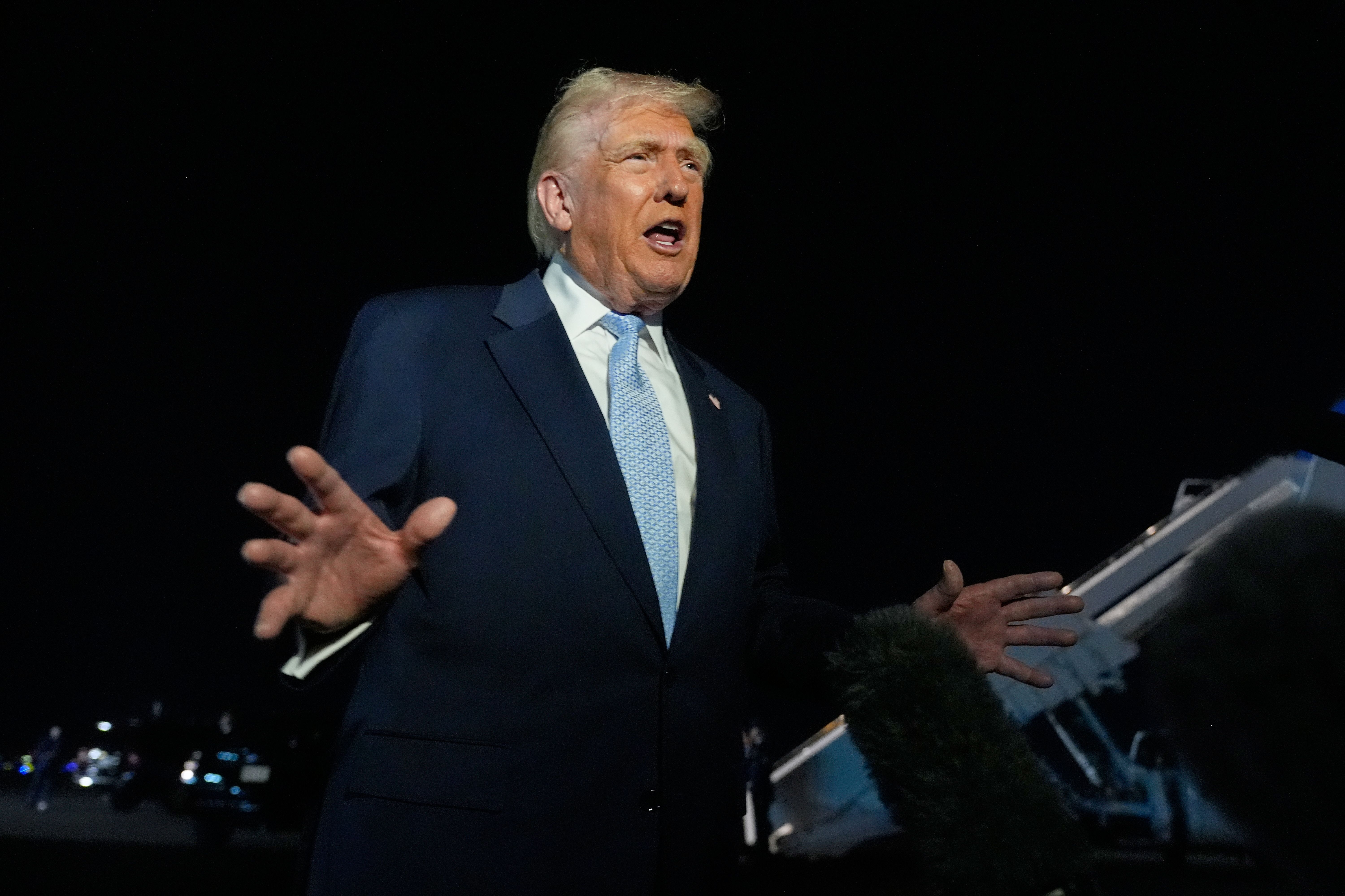 美國總統川普再度提到台灣。(AP)