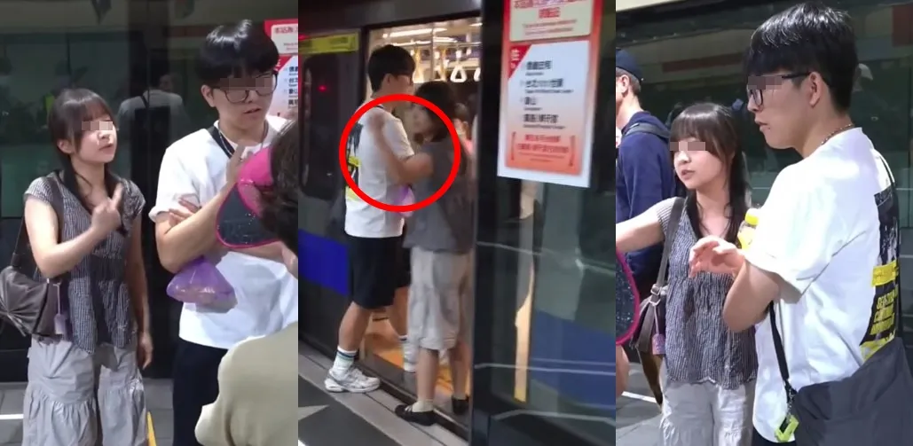 北捷衝突！疑中國情侶喝飲料被抓惱羞　女臨走前對保全囂張比中指爆粗口