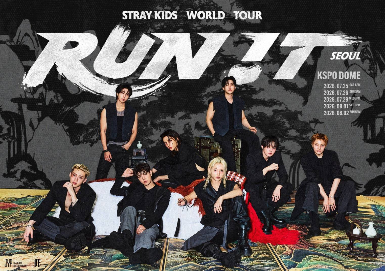 Stray Kids宣布全新世界巡迴演唱會《RUN IT》正式啟動。(翻攝Stray Kids X)