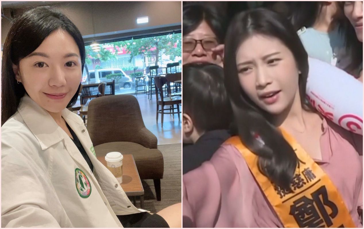 台北市議員吳沛憶(左)有機會徵召參選中正萬華區立委,先前一度傳出民進黨要徵召雞排妹(右圖)。(資料畫面、翻攝自吳沛憶臉書)