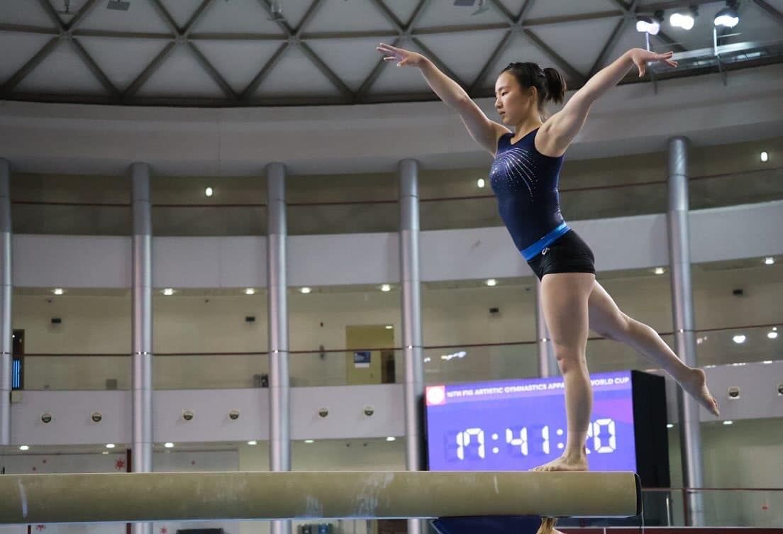 丁華恬今(29日)於巴黎奧運體操平衡木資格賽出場,總分為12.533分,無緣晉級決賽。(翻攝自丁華恬臉書)