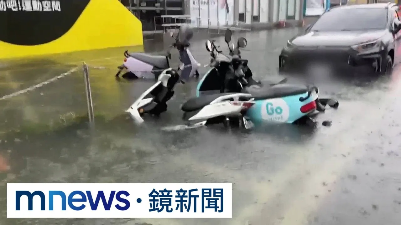 雨下整晚！仁德9小時雨量破186mm　車困交流道機車泡水中