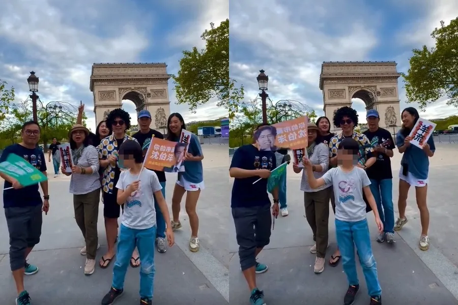 洋流外溢巴黎！支持者凱旋門前喊「台北順起來」跨海應援　林楚茵：太感動了