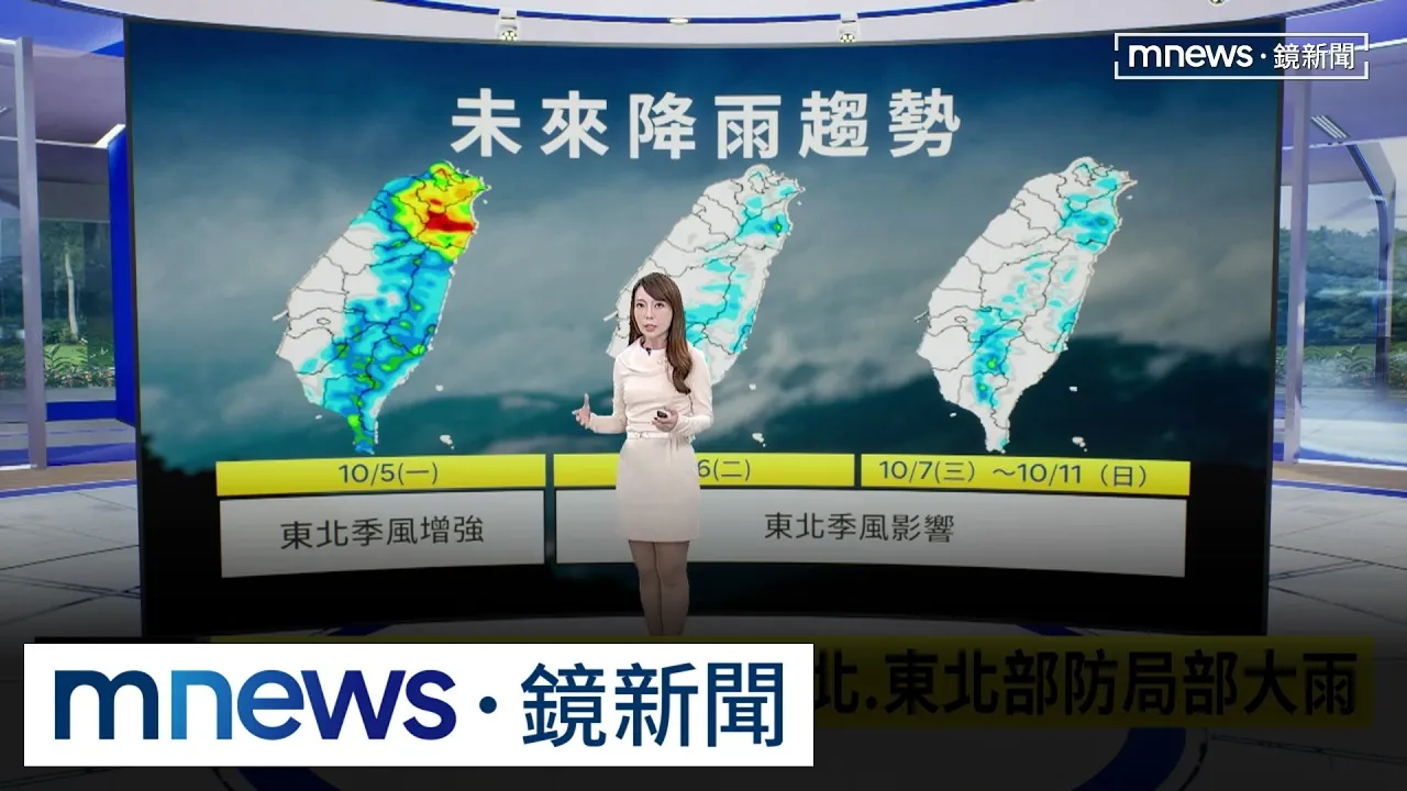 入秋最強東北季風襲！「這些地區」注意大雨　本週最冷恐探1字頭