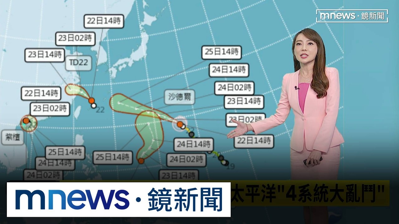 西北太平洋「4系統大亂鬥」！　沙德爾颱風最快明升級強颱、下週恐更靠近台灣　TD22尚未成颱的原因曝！