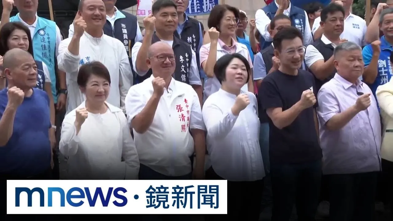 盧、江陪同30位議員登記　綠營議員為何欣純助陣