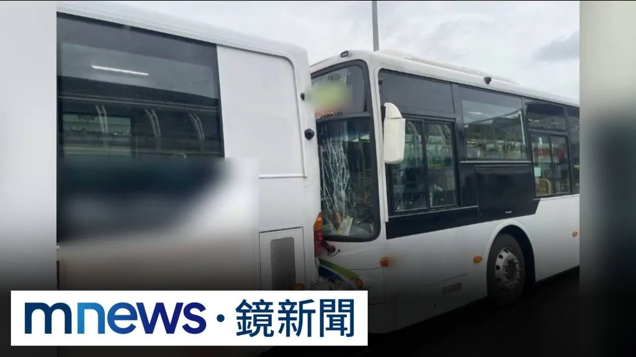 南港2公車追撞　玻璃幾乎全碎　1乘客受傷