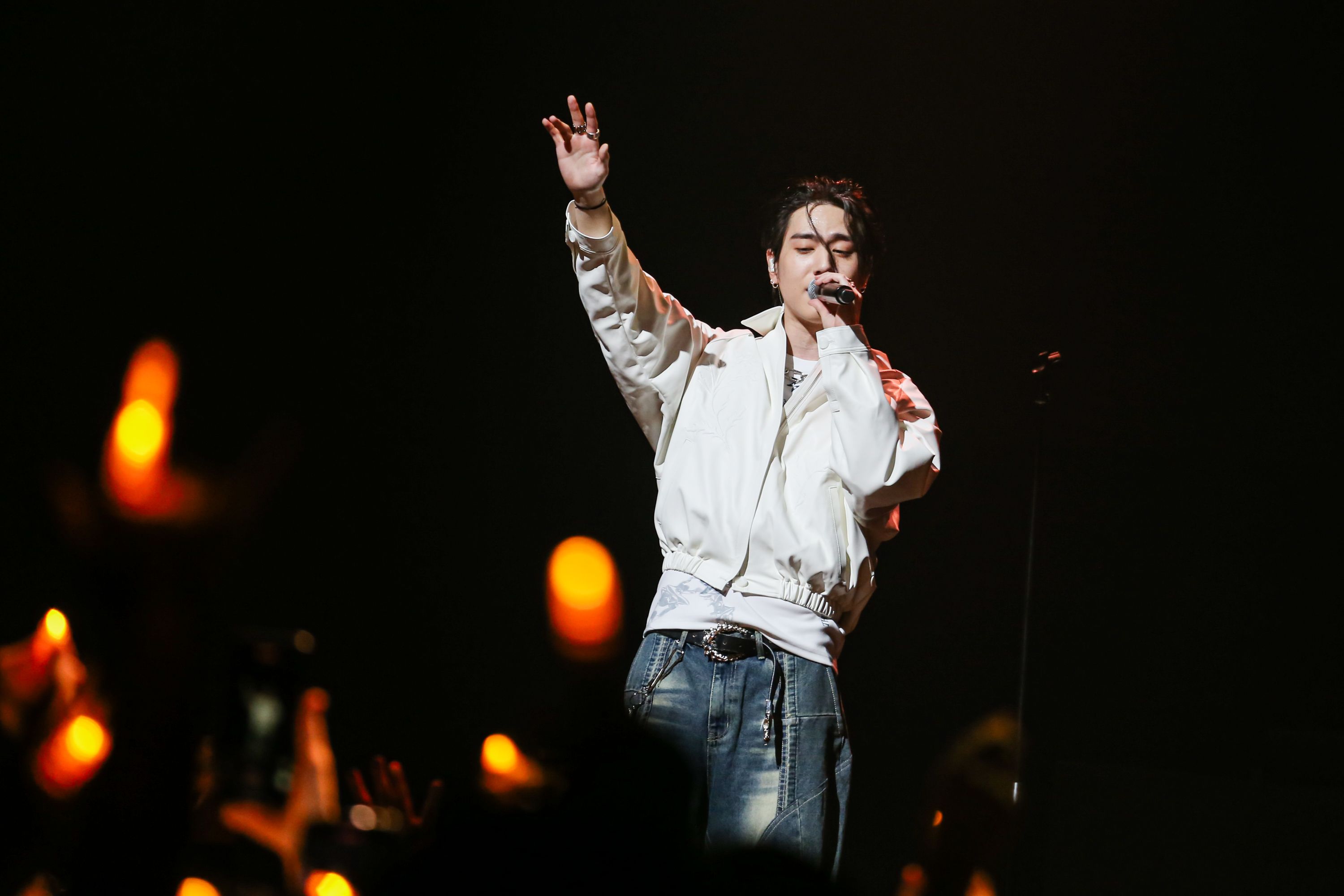 金有謙時隔半年來台開唱,與台灣歌迷提前歡度七夕。(D-SHOW提供)