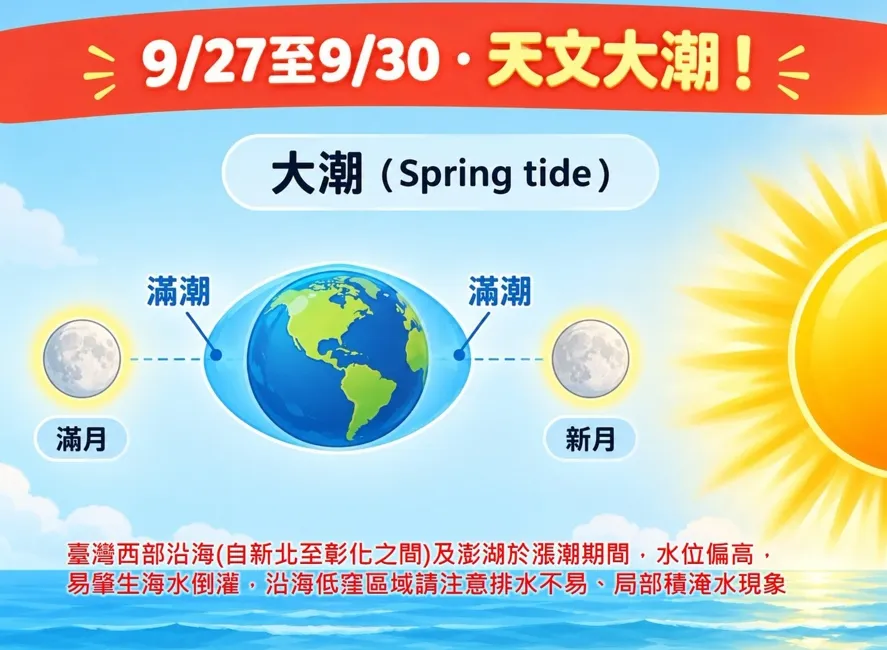今起4天逢「年度大潮」！　氣象專家分析：請避免在「這些區域」逗留