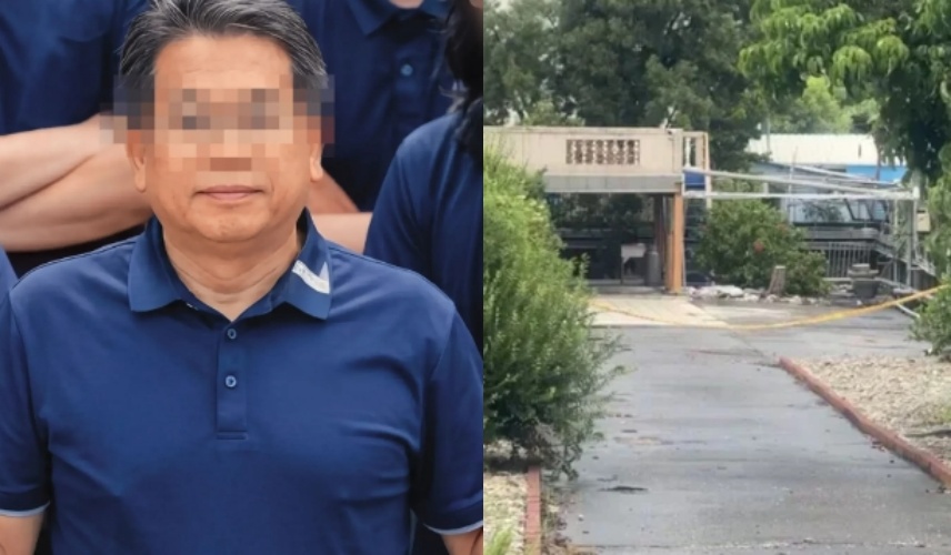 屏東京沅鎢鈷資源股份有限公司56歲黃姓董事長(左)日前遭人以膠帶綑綁、陳屍於自家住處。警方歷經12日追查,逮捕涉有重嫌的林姓前員工。(翻攝畫面)