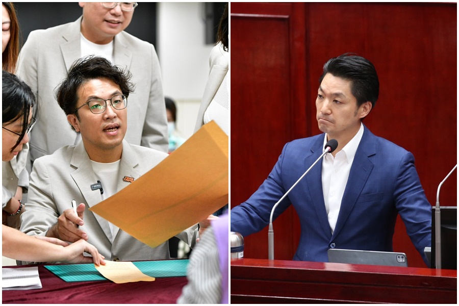最新台北市長網路民調結果顯示,沈伯洋支持度領先蔣萬安逾6成。(鏡報李智為、董孟航)