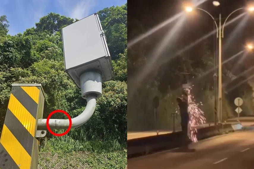 半年累積罰單近30萬！男把「測速照相」當仇人　深夜持砂輪機開鋸報復
