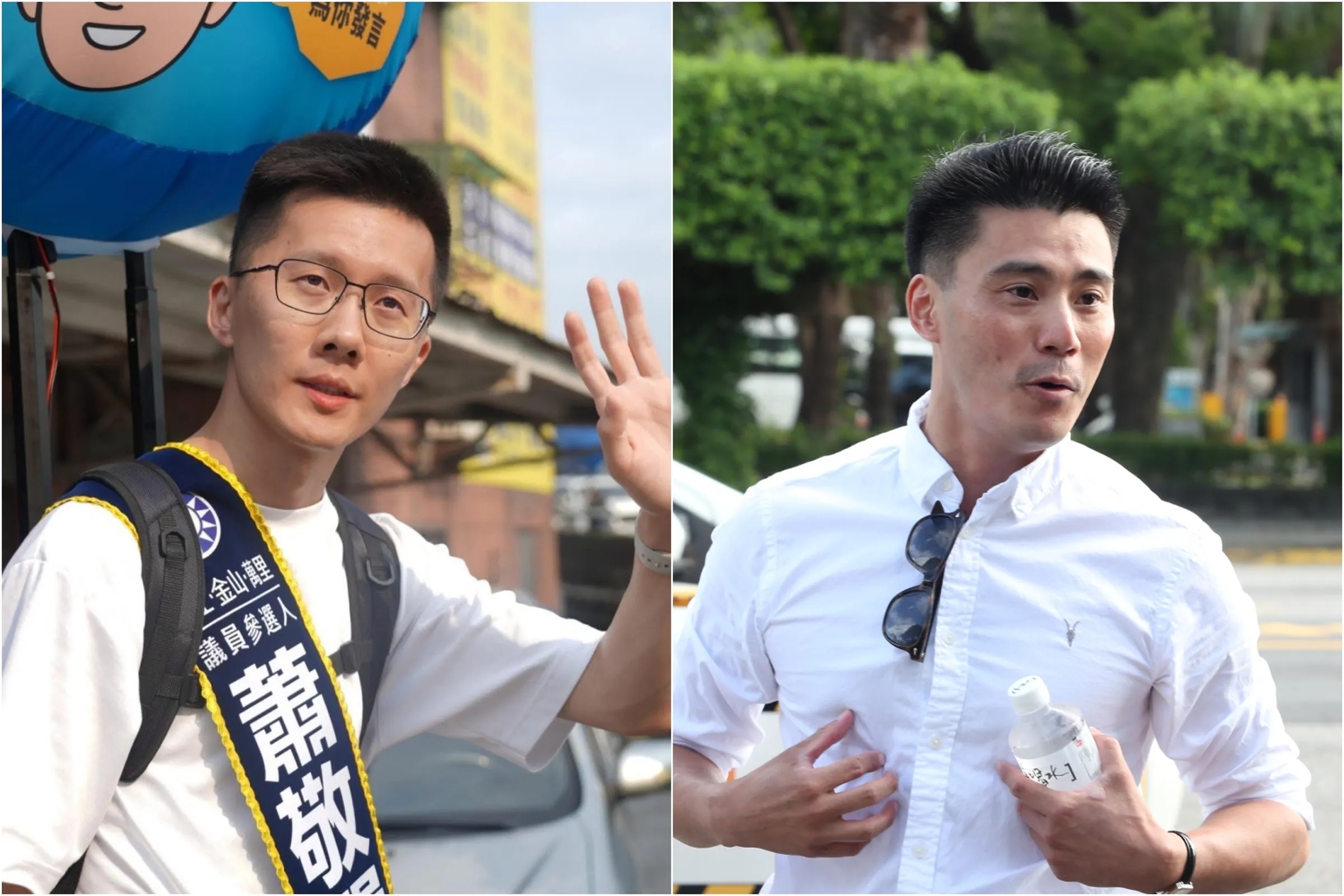 國民黨考紀會決議,蕭敬嚴停權3年,丁瑀開除黨籍。(翻攝自蕭敬嚴臉書、鏡報姜永年)