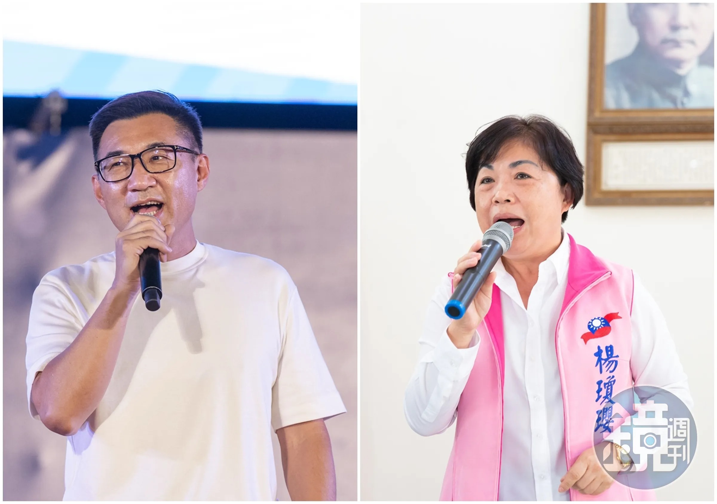 藍營提名台中市長參選人暗藏角力,左為有意參選的立法院副院長江啟臣,右為立委楊瓊瓔。(合成照,本刊資料照)