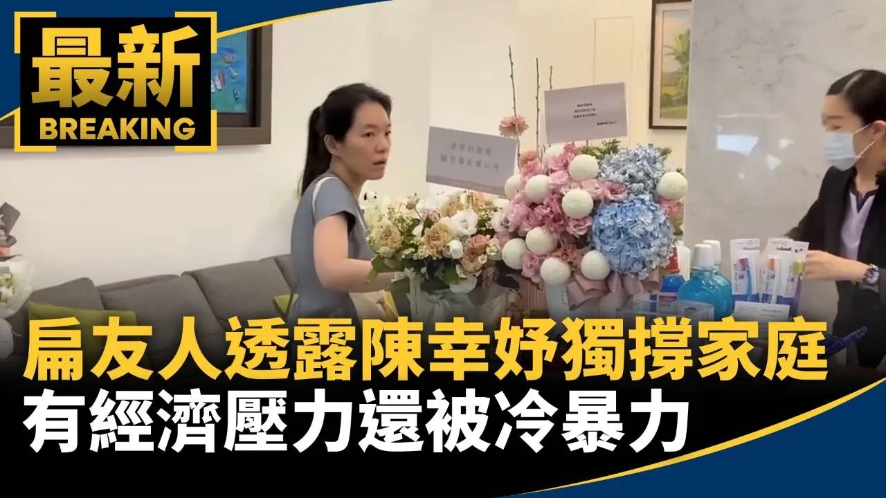 扁家友人透露：陳幸妤獨撐家庭、經濟壓力還被冷暴力