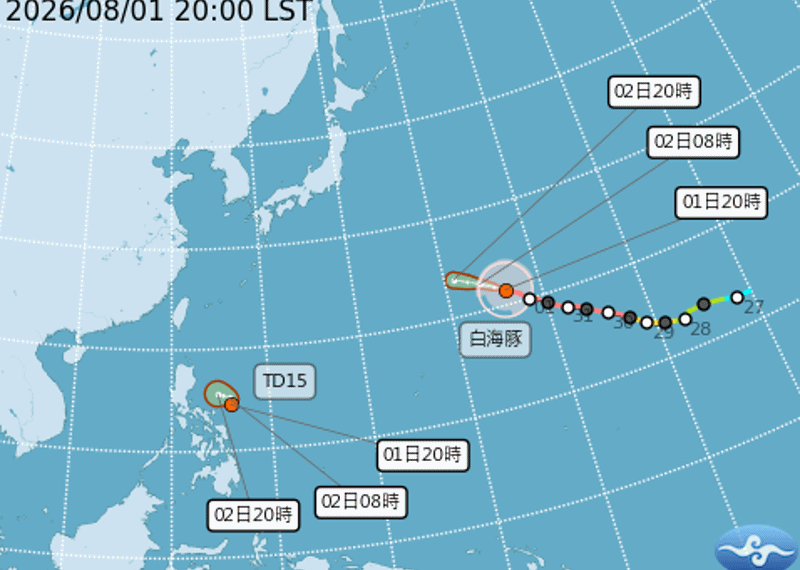 海上超熱鬧！鯨魚最快今生成「恐被拖出來吃掉」　強颱白海豚侵台機率曝光
