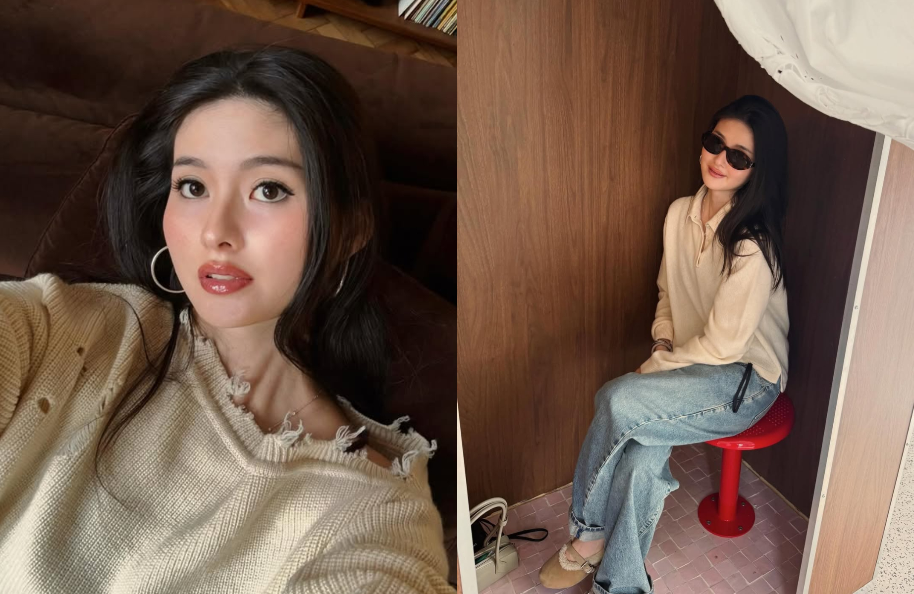 廖思惟曬出自拍與拍貼機照片,展現隨性時尚風格。(翻攝trinityliao IG)