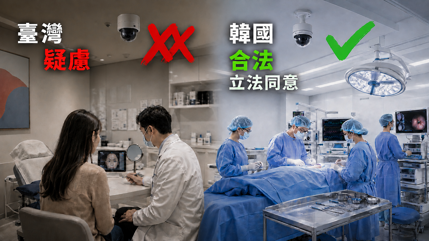 診間監視器引爆隱私疑慮！韓國手術室監錄已入法　醫法專家揭台灣監錄界線
