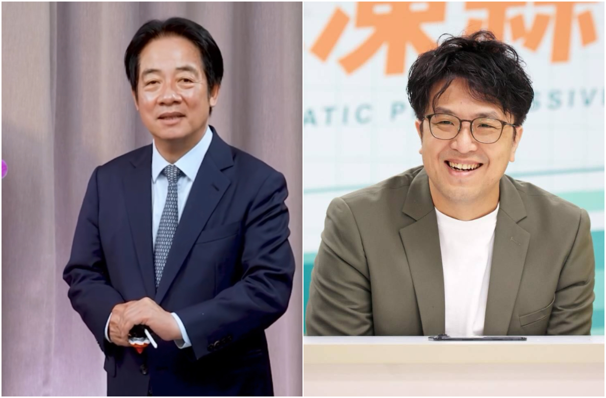 總統賴清德(左)、綠委沈伯洋。(翻攝賴清德、沈伯洋Threads)