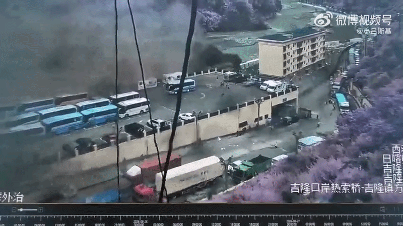 驚悚片／西藏邊境土石流爆發！民眾拔腿狂奔「瞬間被吞沒」　習近平發聲了