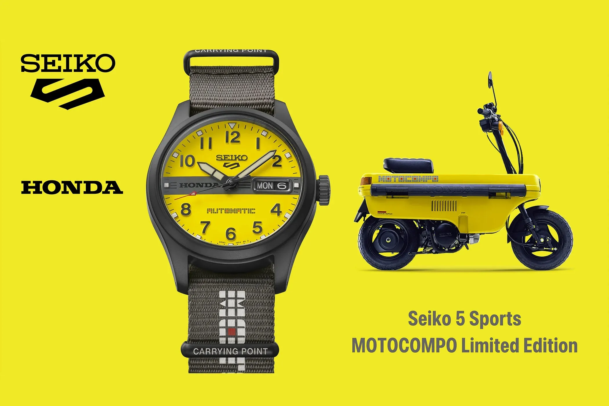 錶誌／SEIKO 5 Sports X Honda Motocompo限量版！把大家都想要的鋼琴車戴在手上