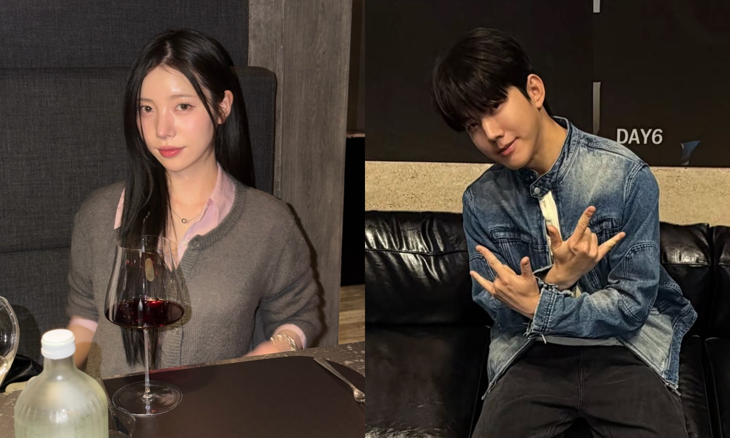 Day6 鼓手度云傳出與網紅柳智俞戀愛ING。(翻攝柳智俞、度云INS)