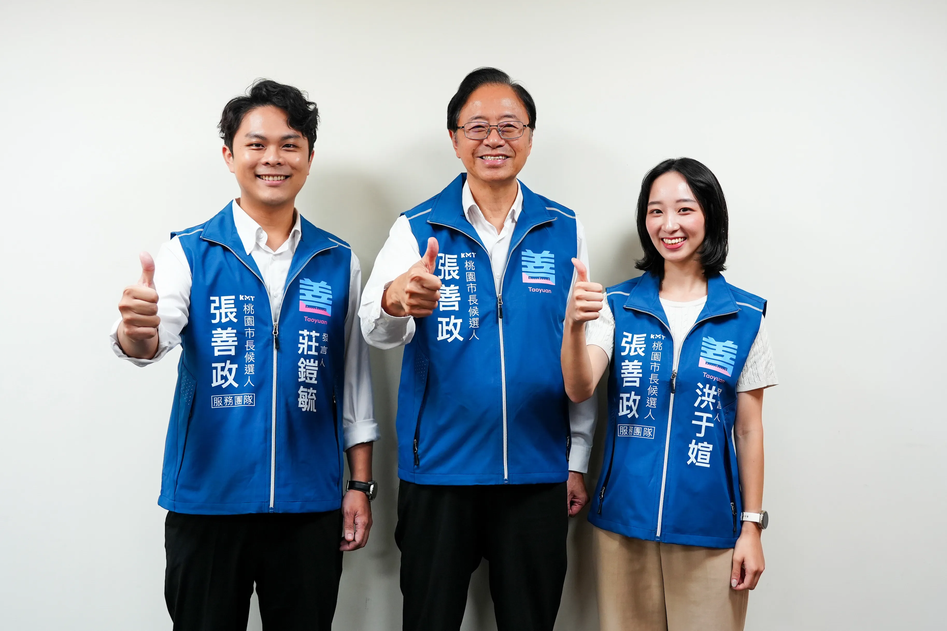 張善政拚連任固空戰　型男記者、清新正妹發言人曝光
