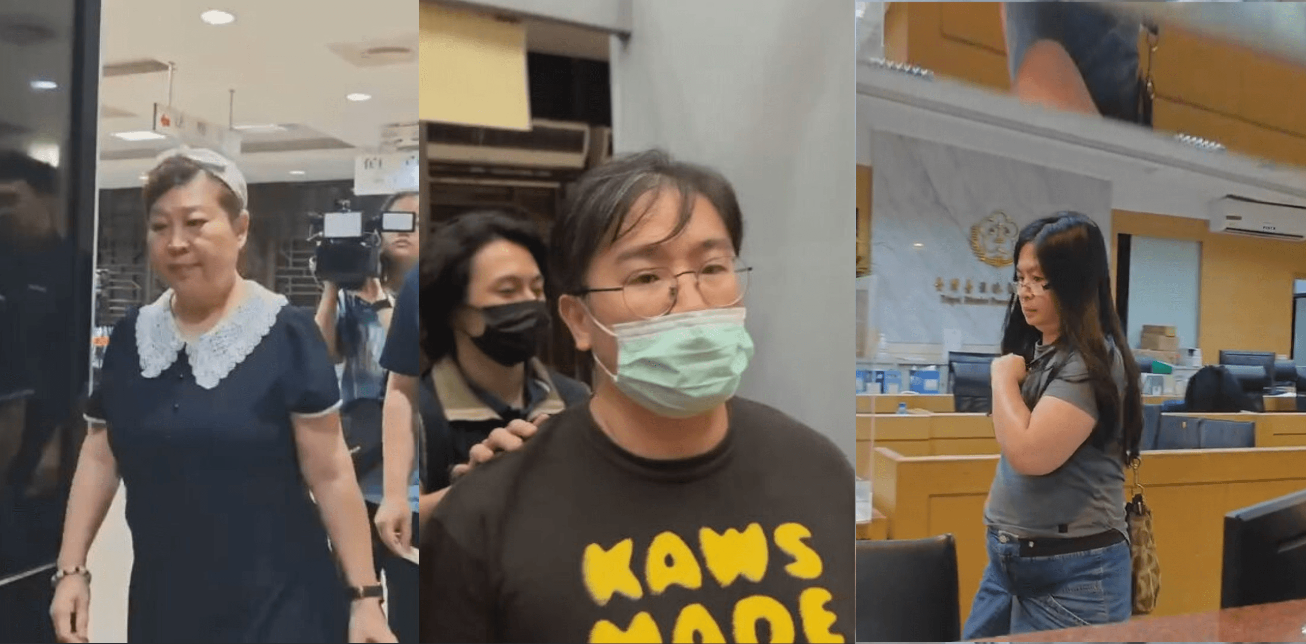 羅明才服務處繆姓主任(左起)、劉姓、林姓助理。(資料照片)