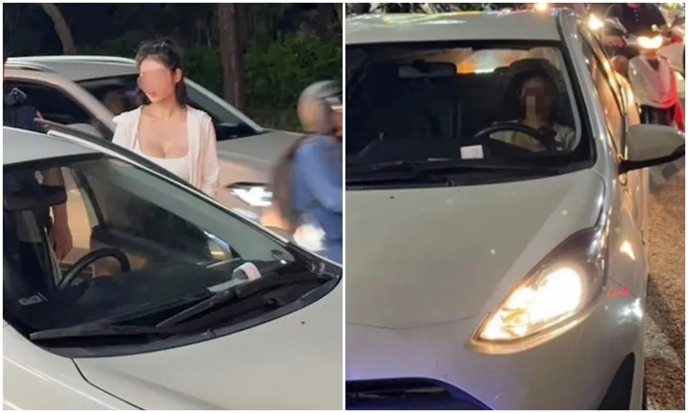 新竹正妹擦撞不下車「公審照車頭燈太亮」　全網歪樓暴動：人間胸器