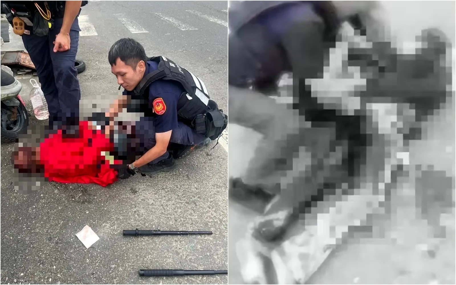 台南麻豆6旬男路上砍傷路人　聽這句突暴走！警開2槍制伏