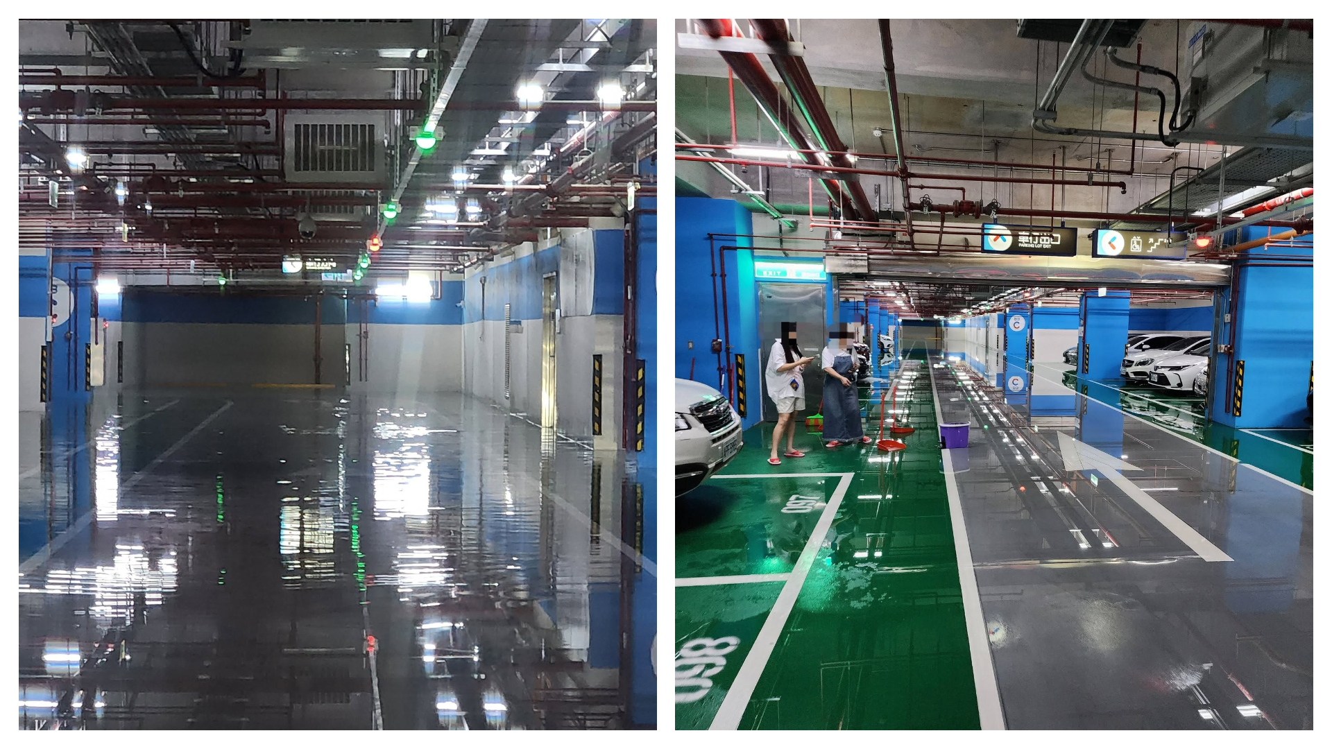 雨彈襲北台灣！南港車站B3停車場淹水　台鐵：排水來不及