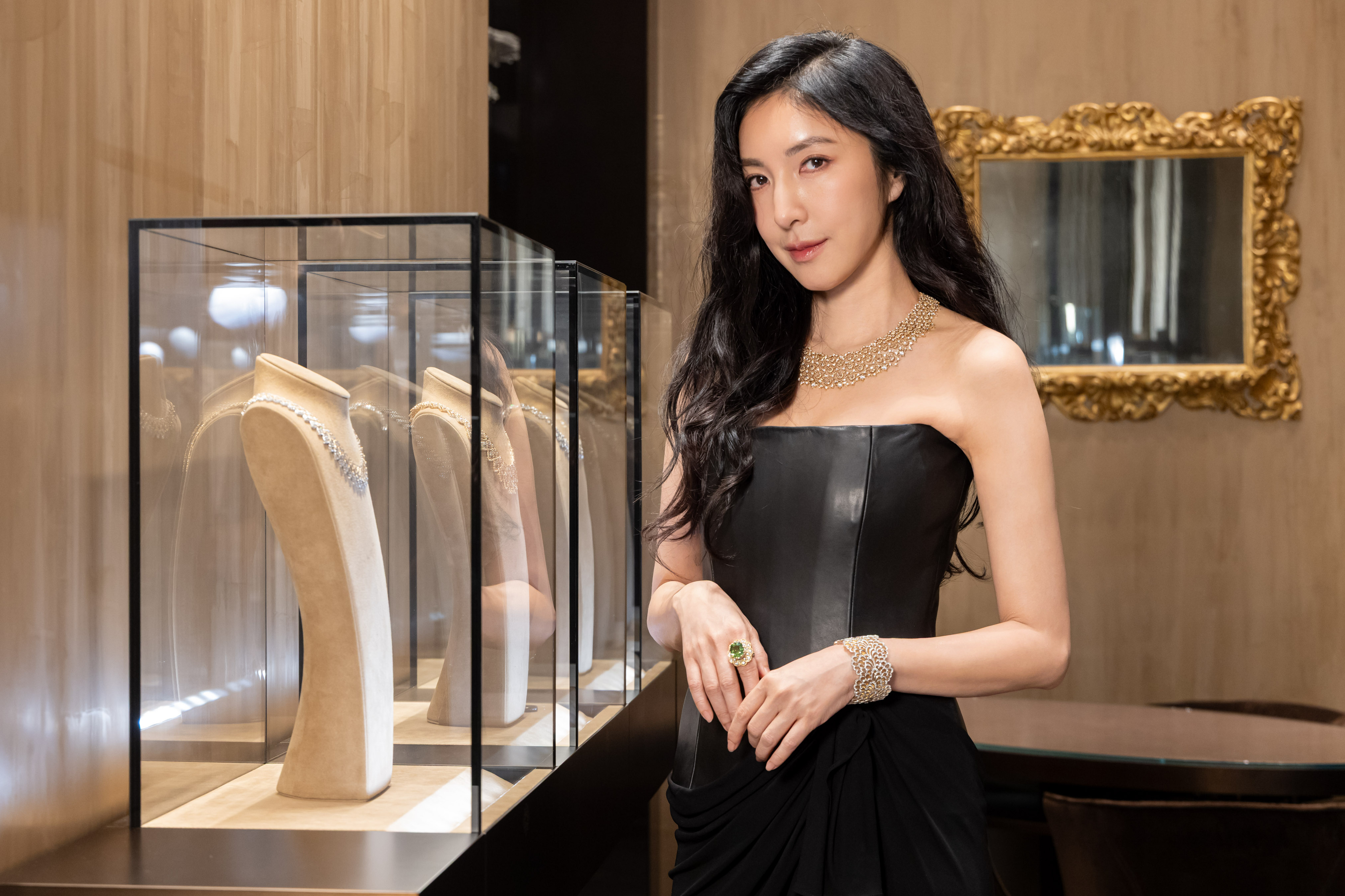 楊謹華出席BUCCELLATI台北101精品店開幕活動。(BUCCELLATI提供)