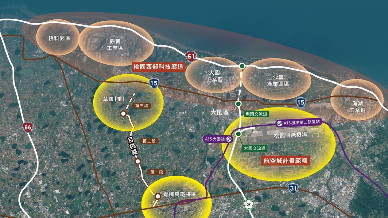 草漯新市鎮位處國門金三角地段,擁有建設產業加乘,未來前景無可限量。