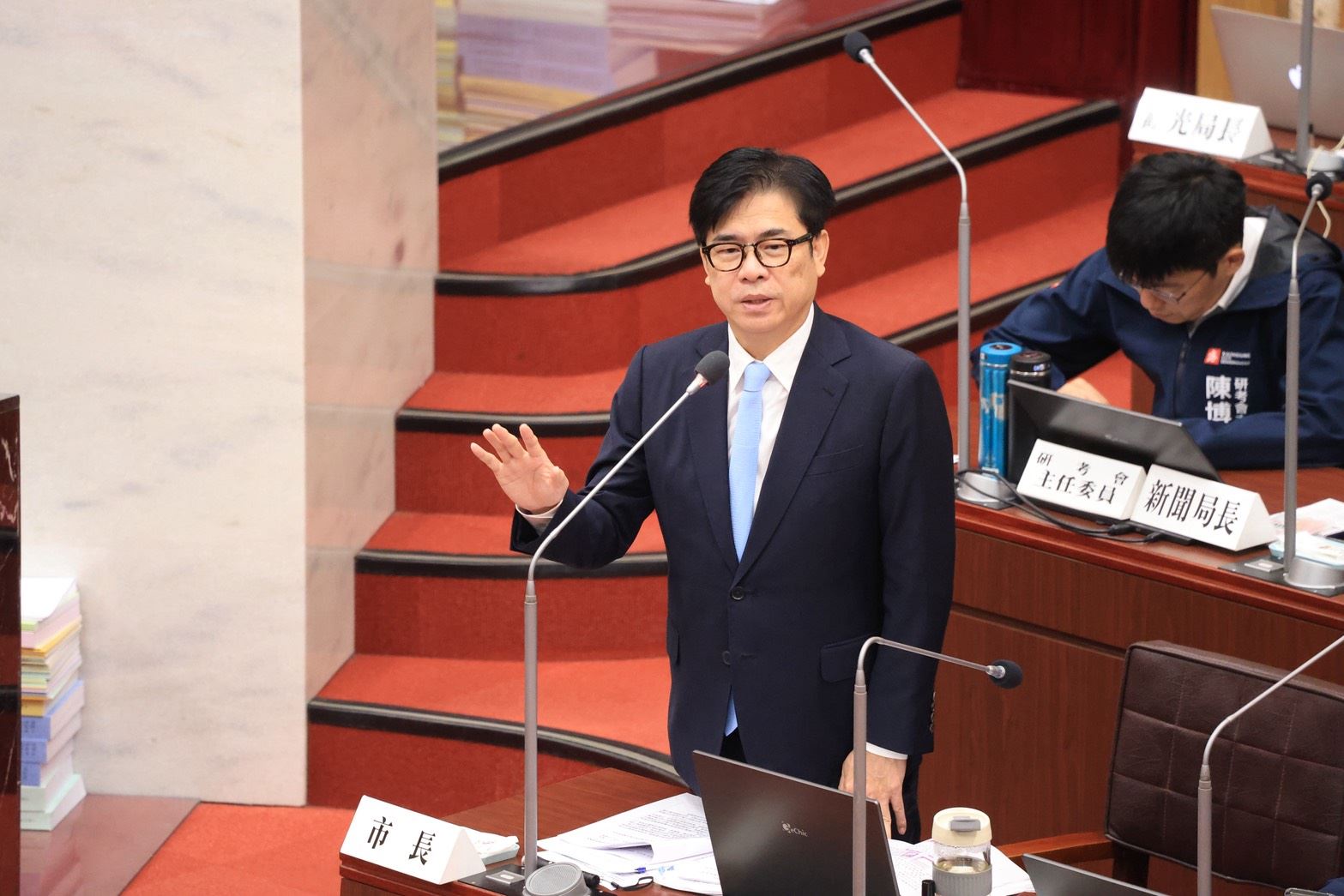 陳其邁稱面對颱風,高雄市府已做好最壞打算。(高雄市政府提供)