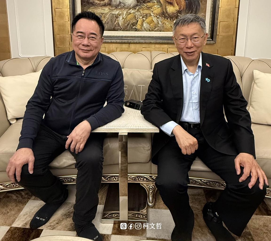 柯文哲昨(1日)於臉書指出,在民眾黨立委陳清龍安排下,前往獄中探視蔡正元,雙方會面約30分鐘。(翻攝自臉書@柯文哲)