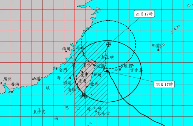 不斷更新／薔琵颱風襲台　北北基桃24日停止上班上課