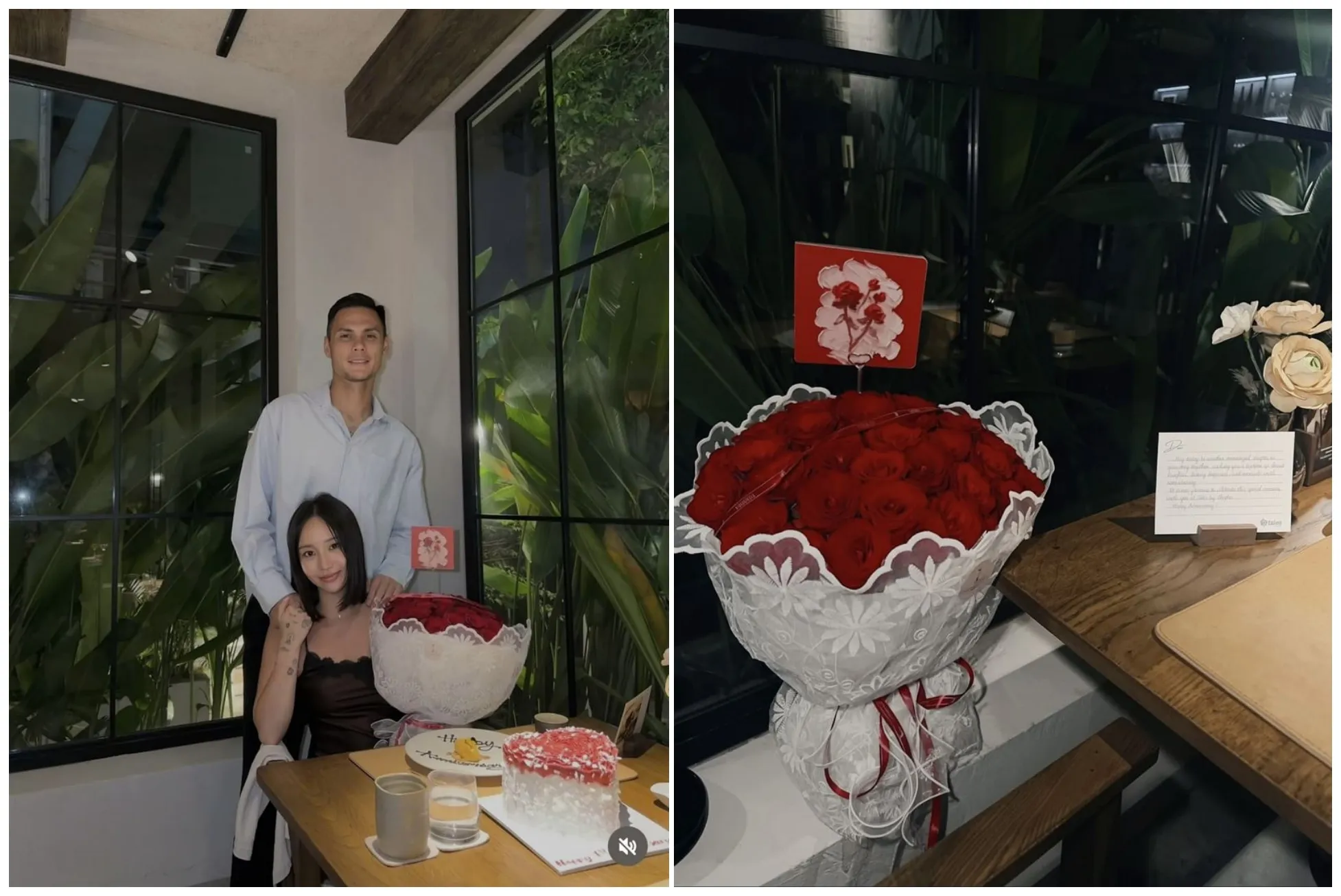 德越混血足球員男友送花放閃　陳芳語手捧玫瑰花曬愛