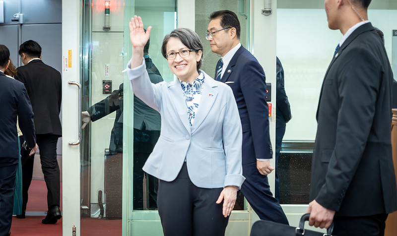 蕭美琴今(6日)出訪友邦帛琉。(總統府提供)